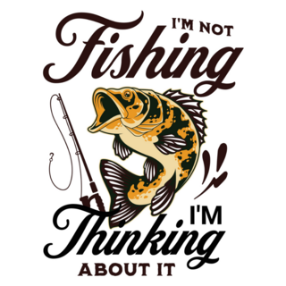 Thinking Of Fishing Sticker