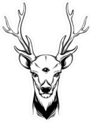 Third Eye Boho Deer Sticker