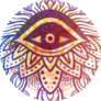 Third Eye With Dots Mandala Line Art Boho Sticker