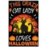 This Crazy Cat Lady Loves Halloween Sticker