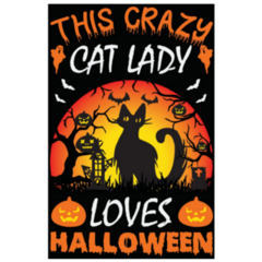This Crazy Cat Lady Loves Halloween Sticker