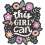 This Girl Can Floral Feminism Sticker