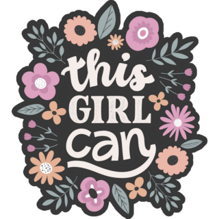 This Girl Can Floral Feminism Sticker