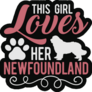 This Girl Loves Her Newfie Sticker 