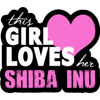 This Girl Loves Her Shiba Sticker