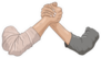 This Illustration Of Two Arms Wrestling Sticker