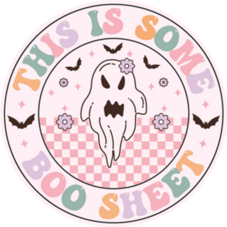 This Is Some Boo Sheet Cute Halloween Ghost Pink Sticker