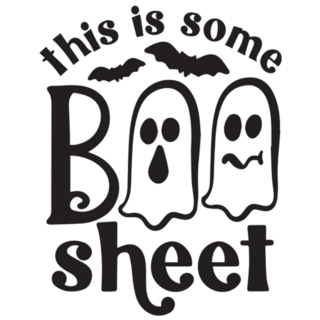 This Is Some Boo Sheet Ghost & Bats Lettering Sticker