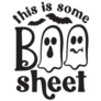This Is Some Boo Sheet Ghost & Bats Lettering Sticker