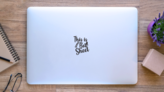 This Is Some Boo Sheet Lettering Sticker on a Laptop (New) example