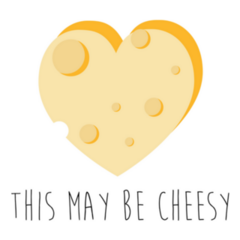 This May Be Cheesy Heart Sticker