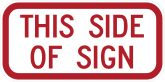 This Side Of Sign Sticker