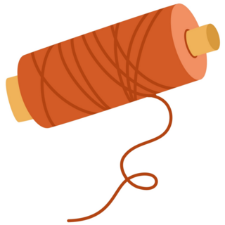 Thread Spool Cartoon Sticker