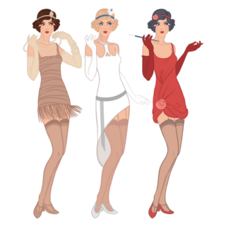 Three Beautiful Women Of 1920s Sticker