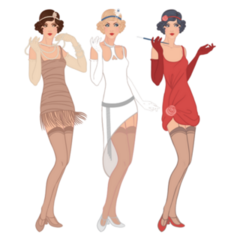 Three Beautiful Women Of 1920s Sticker