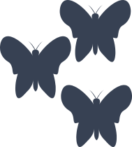 Three Butterflies Sticker