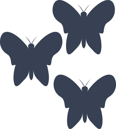 Three Butterflies Sticker
