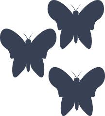 Three Butterflies Sticker