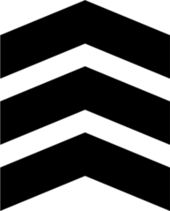 Three Chevron Icon Sticker