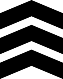 Three Chevron Icon Sticker