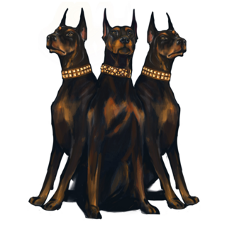 Three Dobermans Sticker