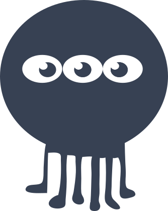 Three-Eyed Alien Octopus Sticker