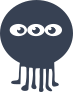 Three-Eyed Alien Octopus Sticker