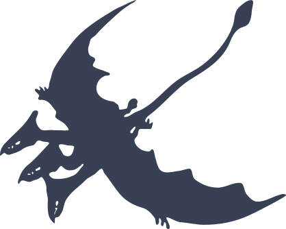 Three Headed Flying Dragon Sticker