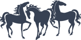 Three Horses Sticker