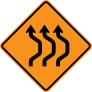 Three Lanes Moving Around Construction Sticker