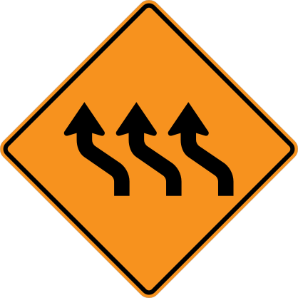 Three Lanes Moving Left Sticker