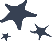 Three Little Starfish Sticker