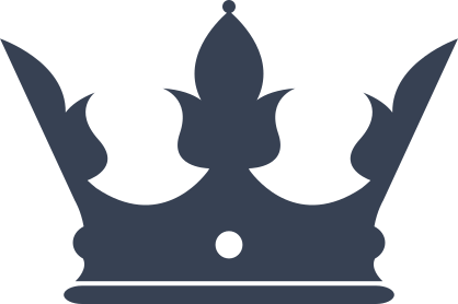 Three Point Crown With Dot Sticker