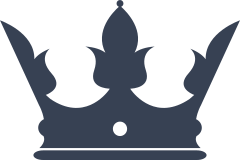 Three Point Crown With Dot Sticker