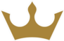 Three Prong Gold Crown Sticker