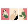 Three Sets Of Fashion Women Sticker