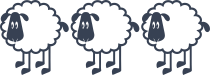 Three Sheep Lambs Sticker