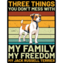 Three Things Jack Russell Sticker