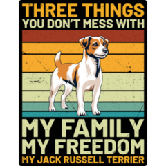 Three Things Jack Russell Sticker