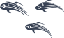 Three Tribal Fish Sticker