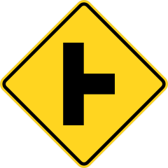 Three Way Intersection Sticker