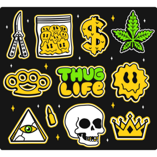 Thug Life Sticker Sheet