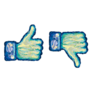 Thumb Up Icon Van Gogh Sticker