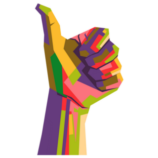 Thumb Up Pop Art Illustration Sticker