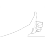 Thumbs Up Line Continuous Sticker