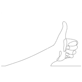 Thumbs Up Line Continuous Sticker