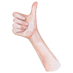 Thumbs Up Watercolor Sticker