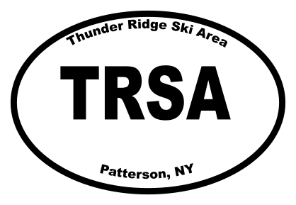 Thunder Ridge Ski Area Oval Sticker