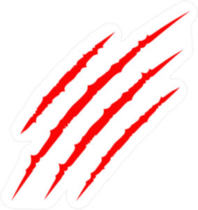 Tiger Claw Marks Sticker