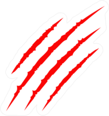 Tiger Claw Marks Sticker